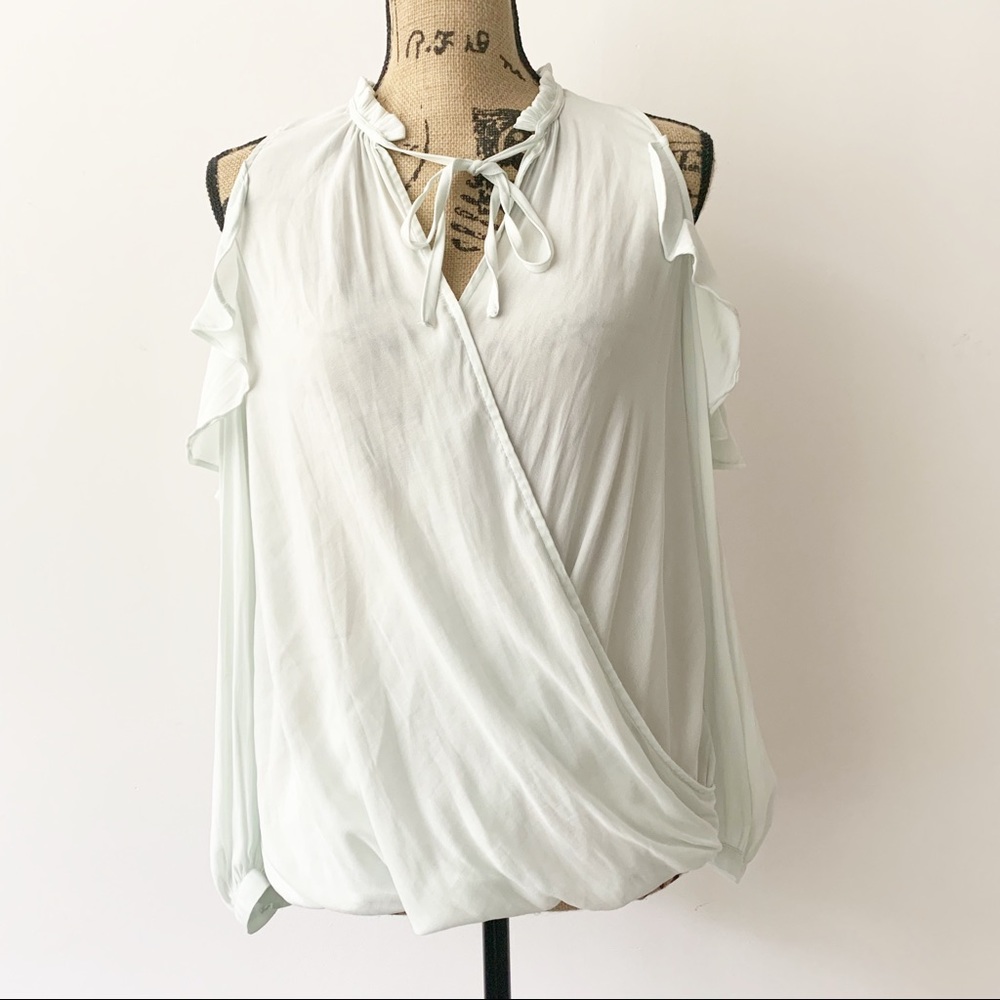 Anthropologie Maeve Tops | Light Mint Green Sheer